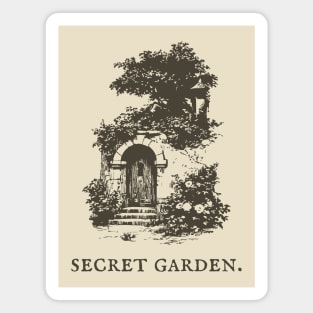 Secret Garden Gate Vintage Fairytale Illustration Magnet